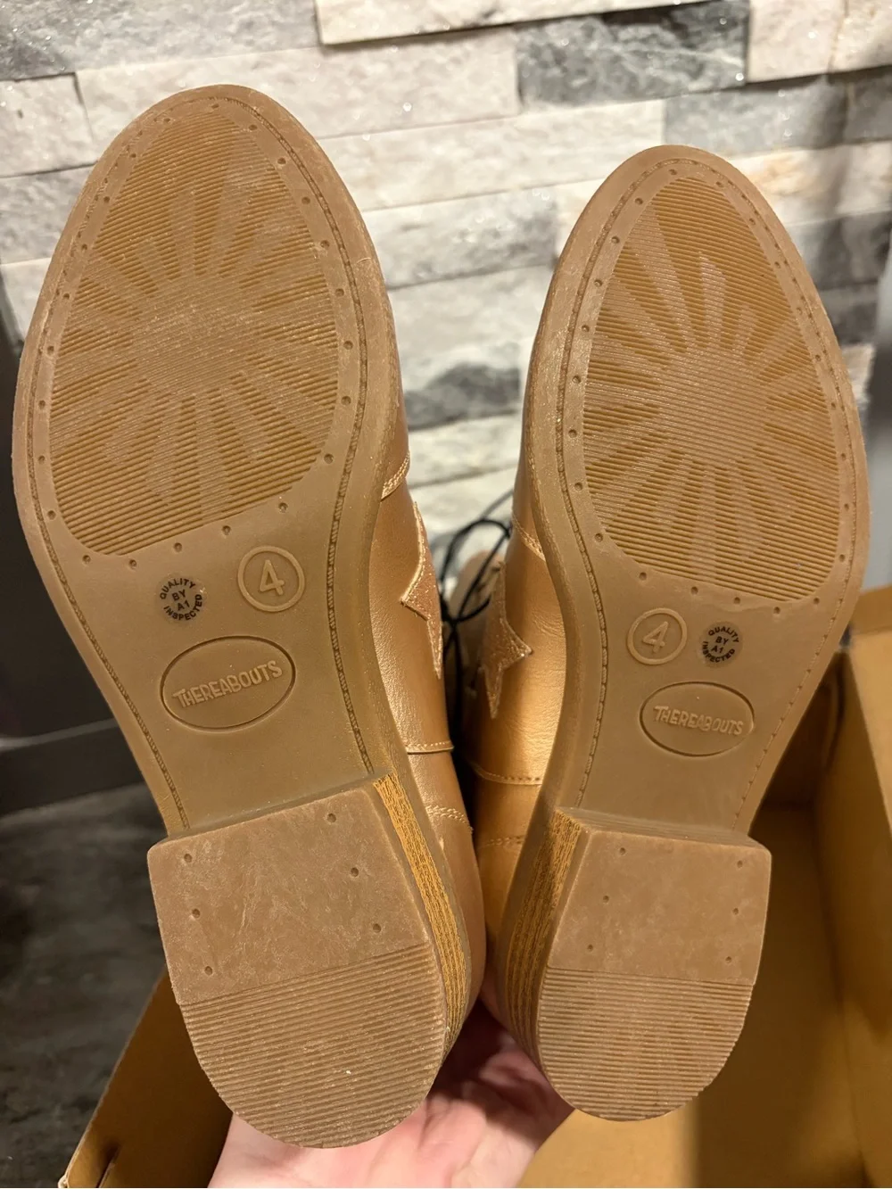 Rose Gold Star Embellished Western Boots